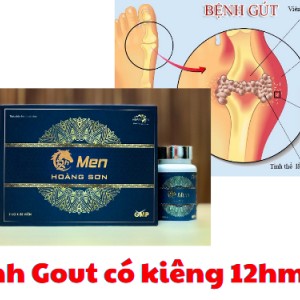 Viên nhai sinh lý nam 12hmen Hoàng Sơn, người bị bệnh gout yếu sinh lý có uống được không